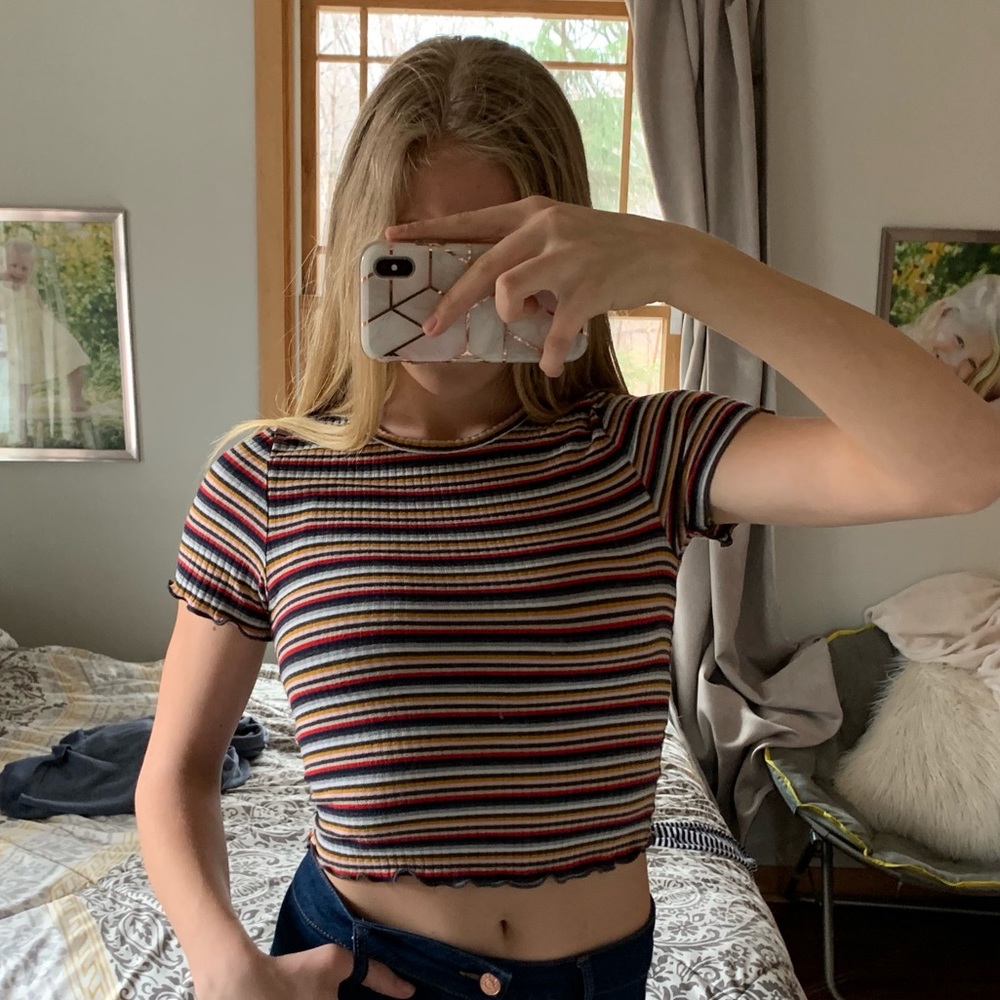 Striped crop top